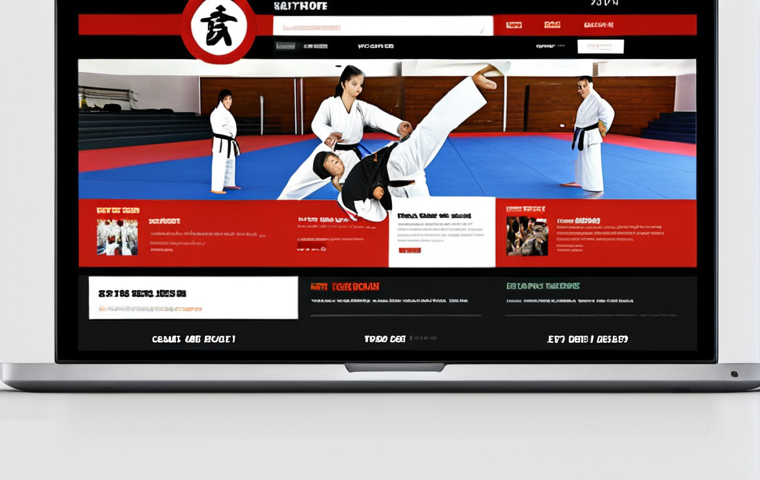 **A modern, inviting website design for a Taekwondo club.** Focus on visual appeal, easy navigation, and mobile-friendliness. Include elements that convey the club's history, instructors, schedules, and benefits of Taekwondo.