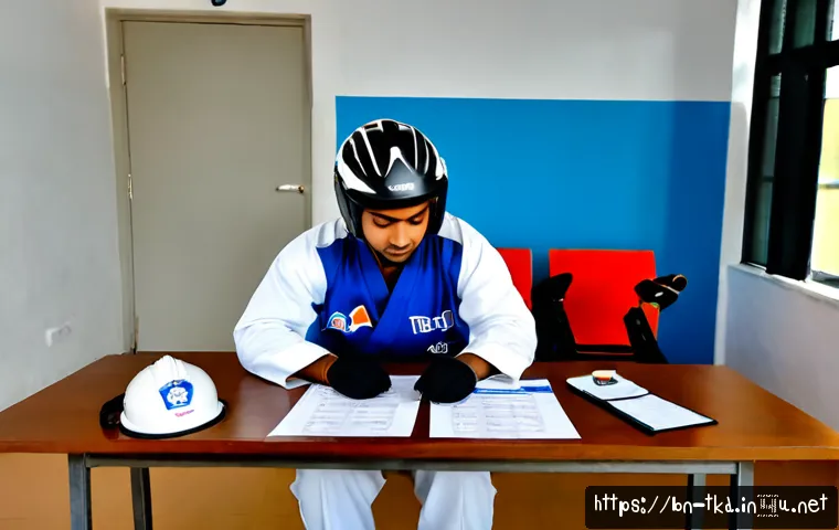 Home 17 태권도 이벤트 개최 방법 - Photorealistic event planning scene for a Taekwondo tournament, Bengali event organizer and coach se...